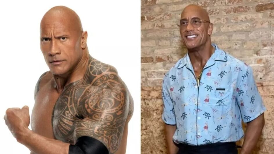 Antes e depois de The Rock para o papel de Mark Kerr no novo filme ‘Coração de Lutador - The Smashing Machine’ (Foto Reprodução, X)