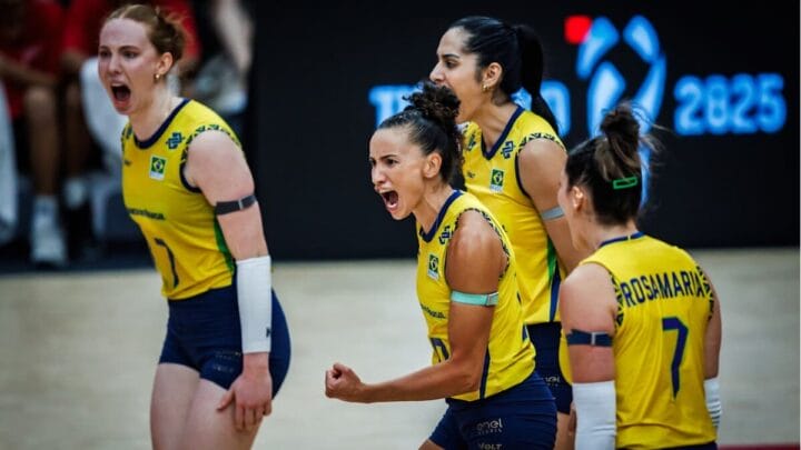 Brasil conquistou o bronze no Mundial de Vôlei Feminino 2025 (Foto: Divulgação, FIVB)