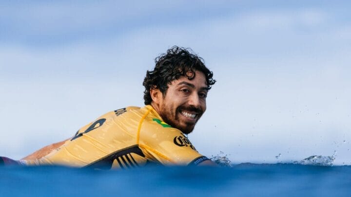 Yago Dora durante as finais do Circuito Mundial de Surfe (Foto: Ed Sloane, World Surf League)