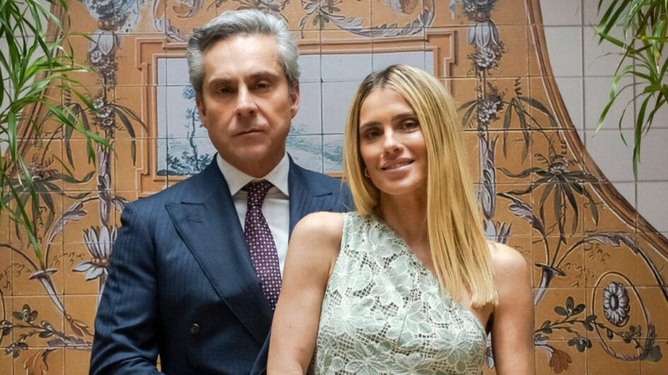 Marco Aurélio e Leila no casamento de Odete Roitman em Vale Tudo