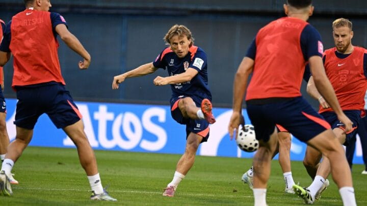Modric nos treinos da Croácia