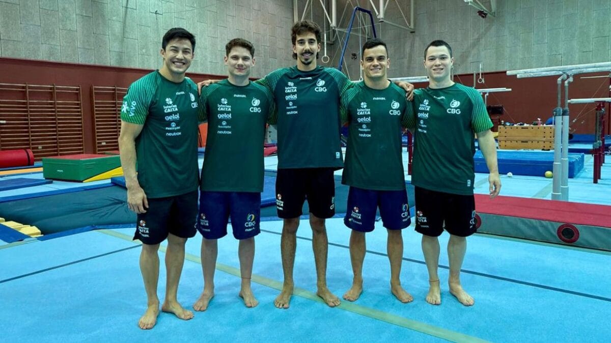 Arthur Nory, Caio Souza, Diogo Soares, Vitaliy Guimarães e Yuri Guimarães representam o Brasil no Masculino no Mundial de Ginástica Artística 2025