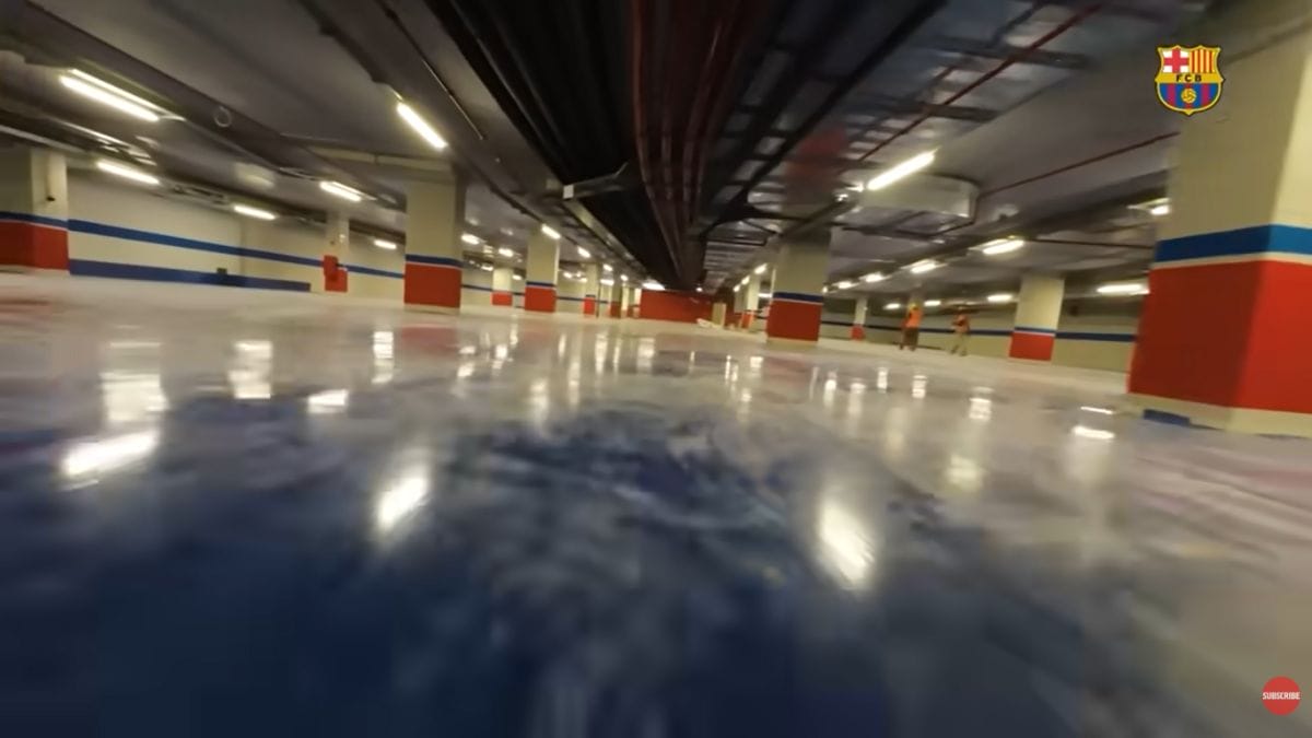 Estacionamento (Foto: reprodução YouTube Barcelona)