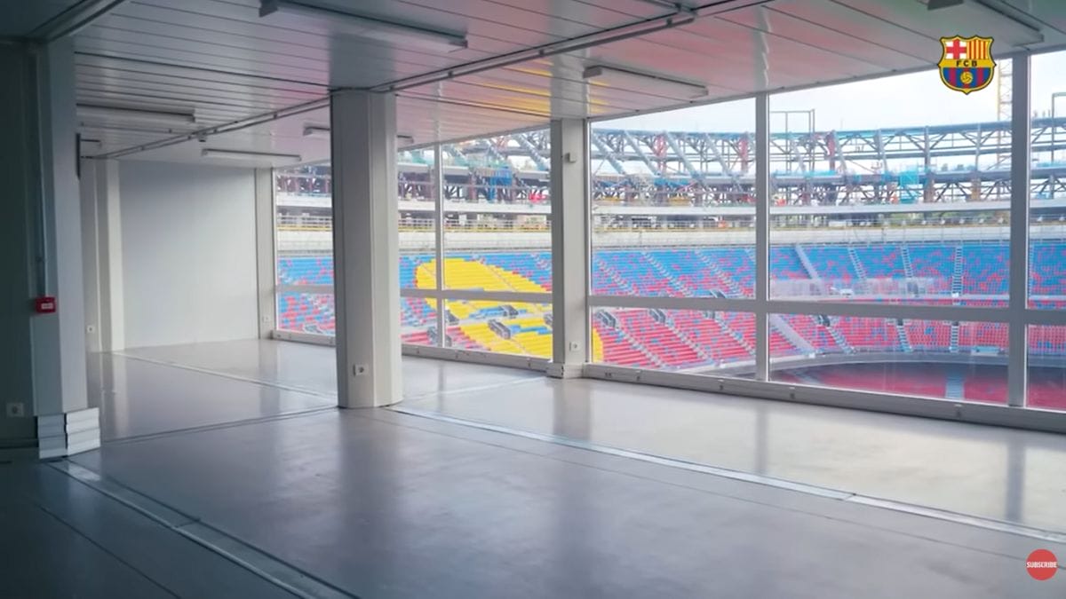 Tribunas (Foto: reprodução YouTube Barcelona)