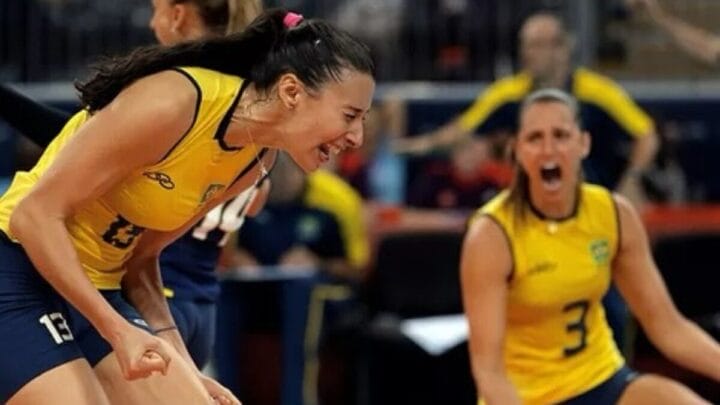 Sheilla pela Seleção Brasileira de Vôlei