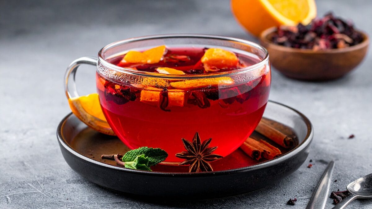 chá maçã e canela