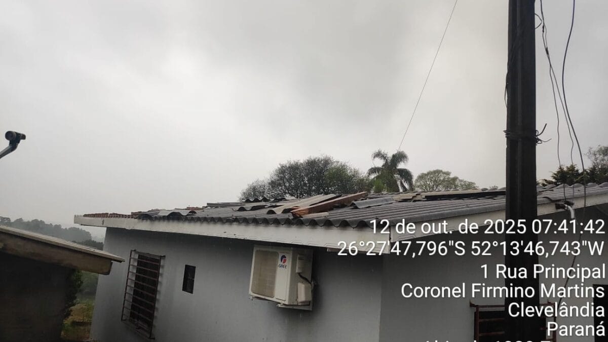 Chuva atingiu diversos municípios do Oeste catarinense (Foto: Defesa Civil, Divulgação)