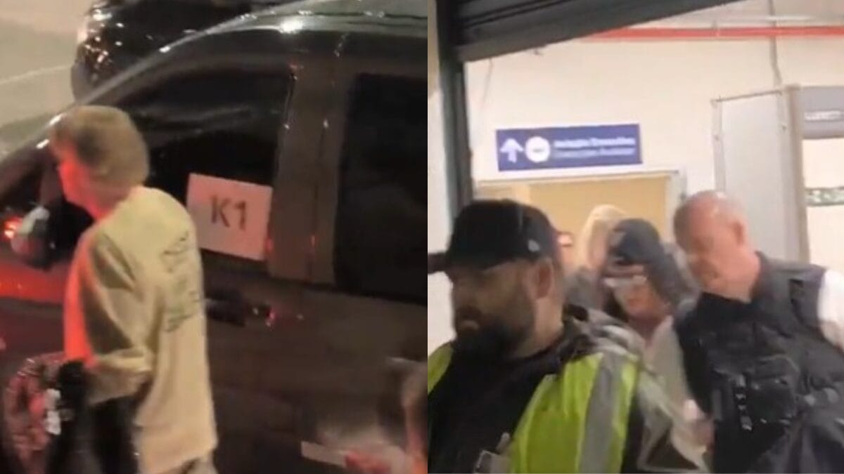 Vídeo mostra banda chegando em Florianópolis (Foto: Rolês Floripa, Reprodução)
