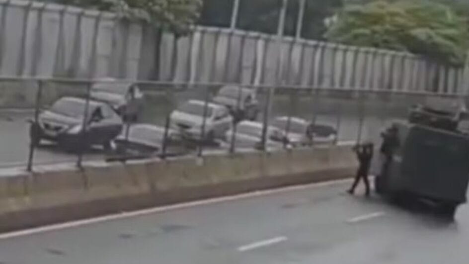 Tiroteio paralisou Linha Amarela (Foto: Reprodução)