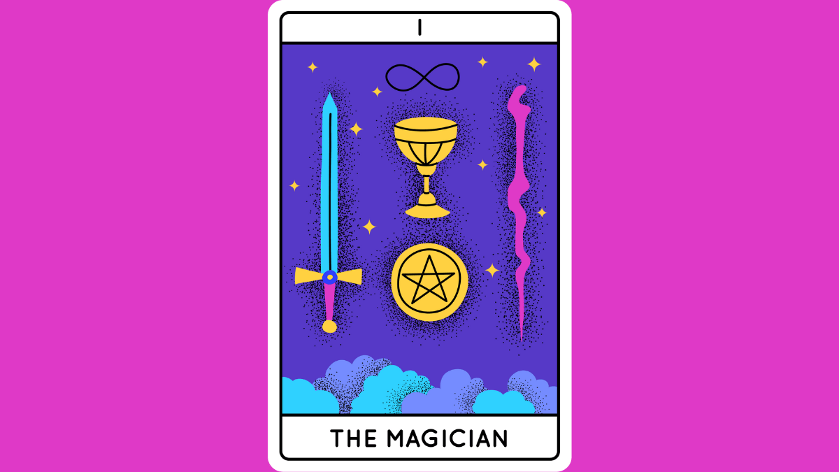 Ilustração da carta de tarô O Mago 