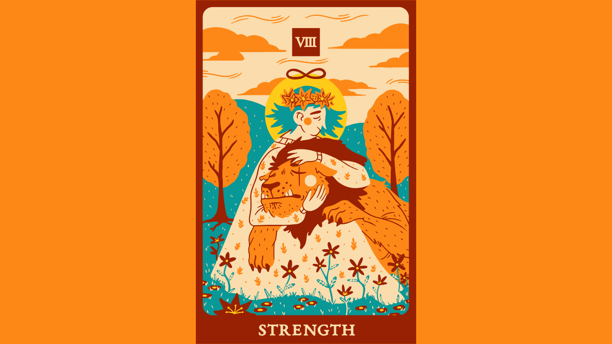 Ilustração da carta de tarô A Força