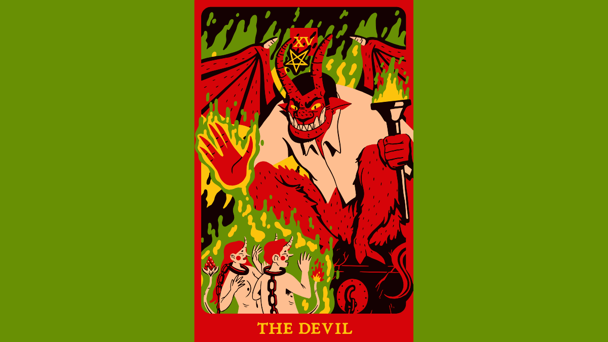Ilustração da carta de tarô O Diabo