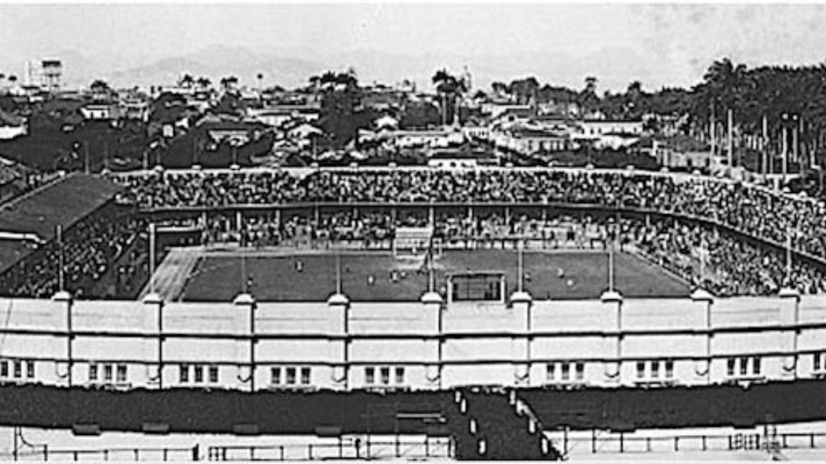 Estádio das Laranjeiras, casa do Fluminense, em 1922 (Foto: banco de imagens, Wikimedia Comons)