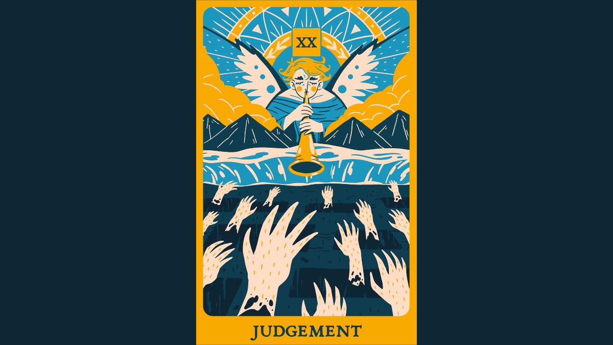 Ilustração da carta de tarô O Julgamento