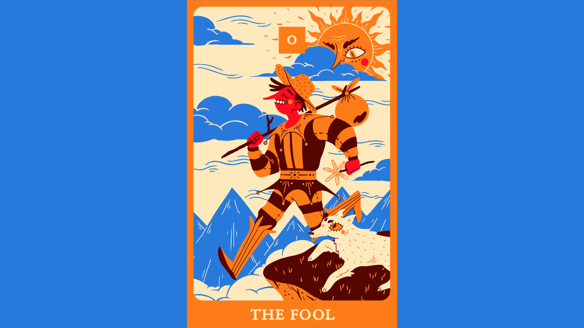 Ilustração da carta de tarô O Louco