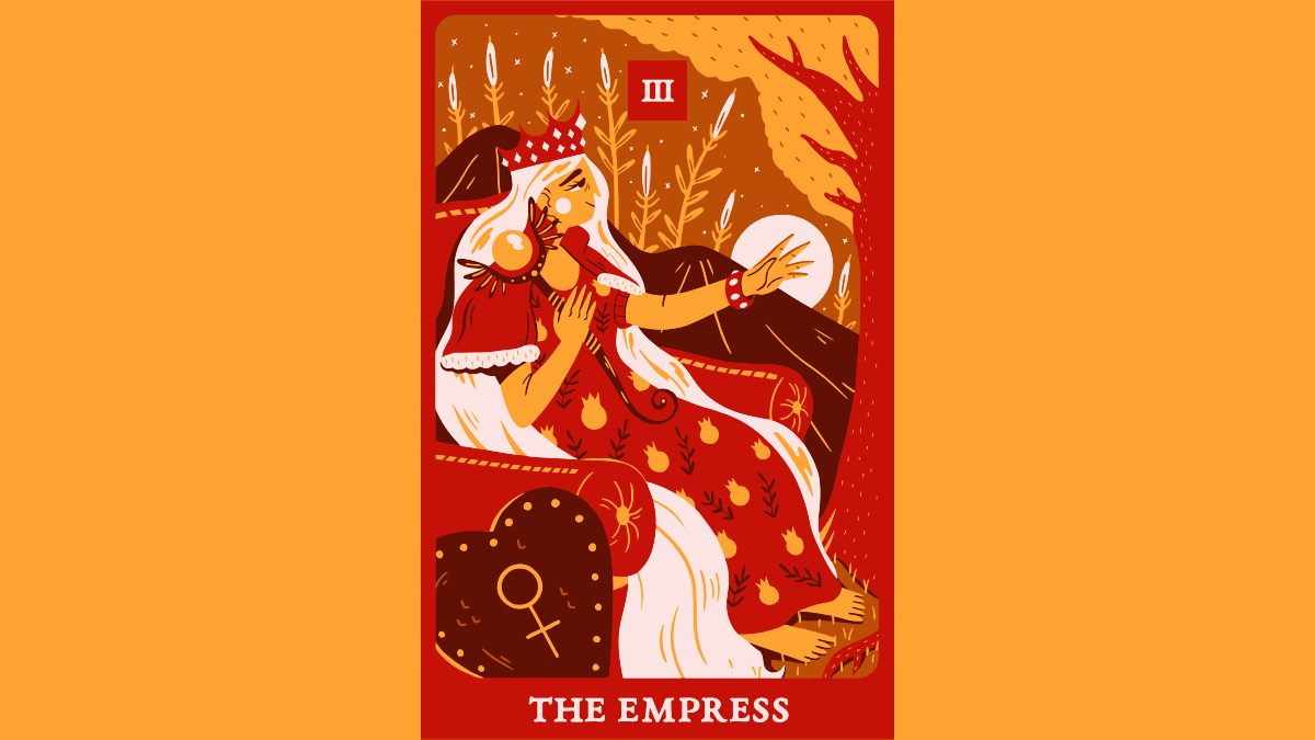 Ilustração da carta de tarô A Imperatriz