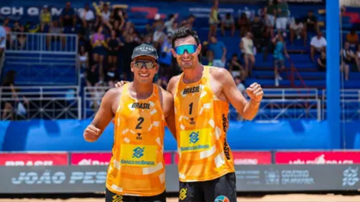 André e Renato no Mundial de Vôlei de Praia