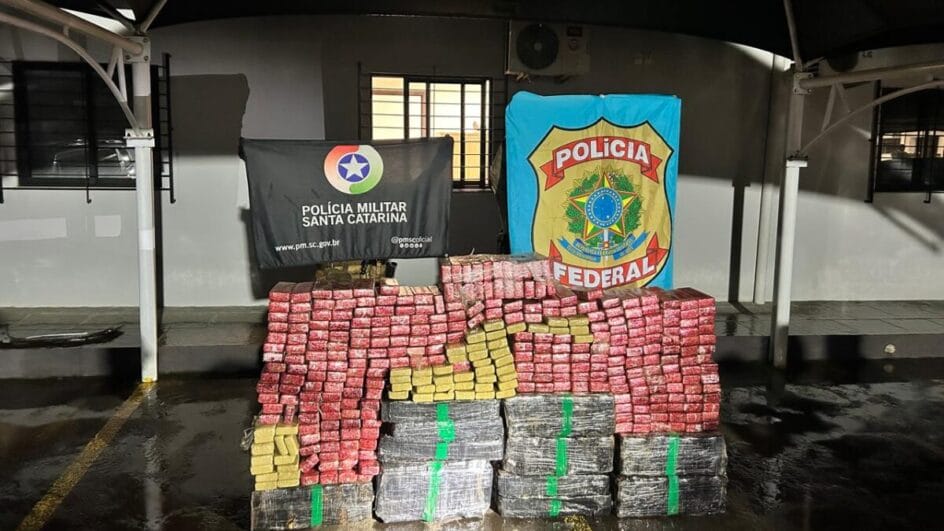 Casal é preso com quase meia tonelada de maconha na BR-282 em SC