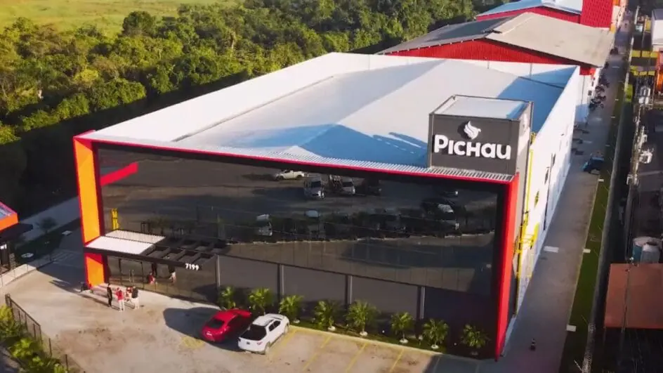 imagem aérea da fachada da empresa Pichau