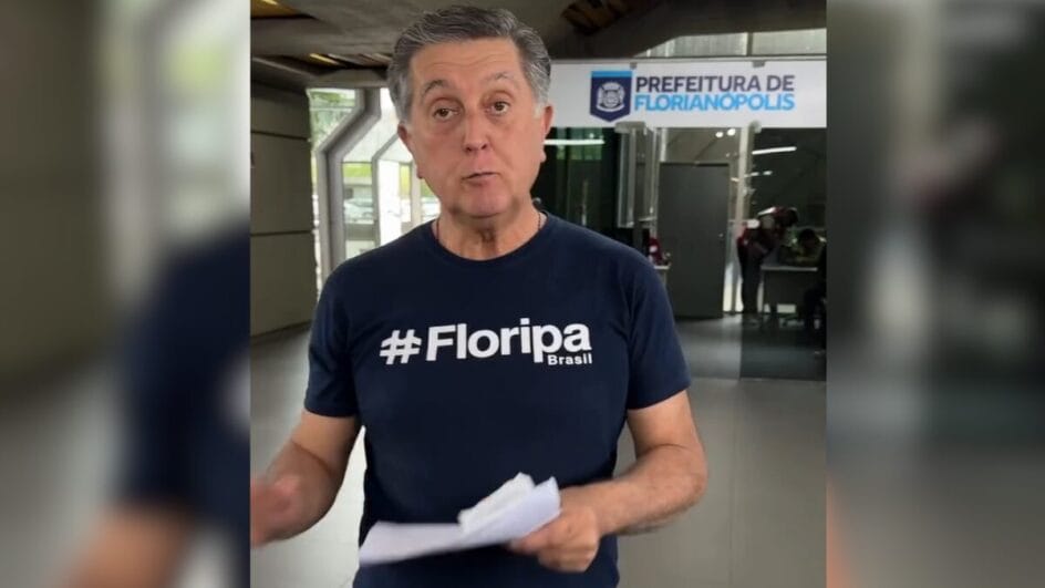 Topázio Neto publicou um vídeo em 2 de novembro falando que a prefeitura faria o "controle" de quem chega a Florianópolis