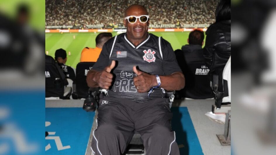 Ronald "Ronnie" Dean Coleman na Neo Química Arena (Foto: Dionaldo Pereira)