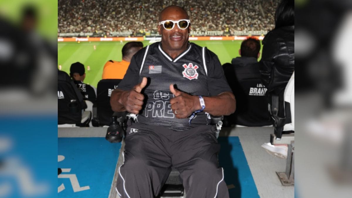 Ronald "Ronnie" Dean Coleman na Neo Química Arena (Foto: Dionaldo Pereira)