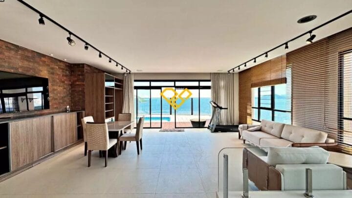 Luxuosa cobertura foi colocada à venda em Santos (Foto: Prime Santos Imóveis, Reprodução)