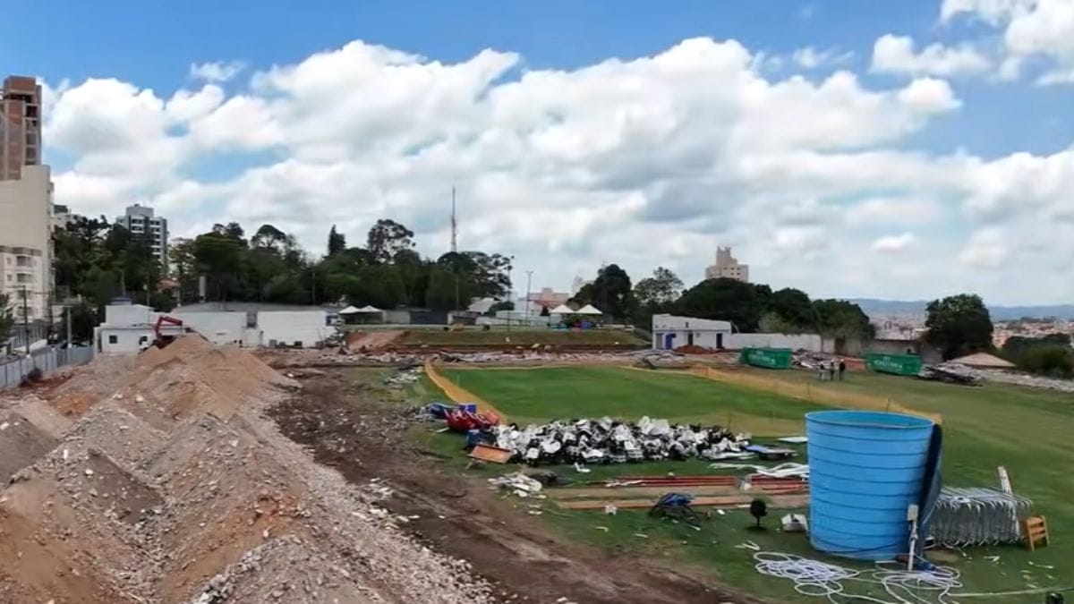 Estádio do Bragantino, time da Série A, aparece completamente demolido