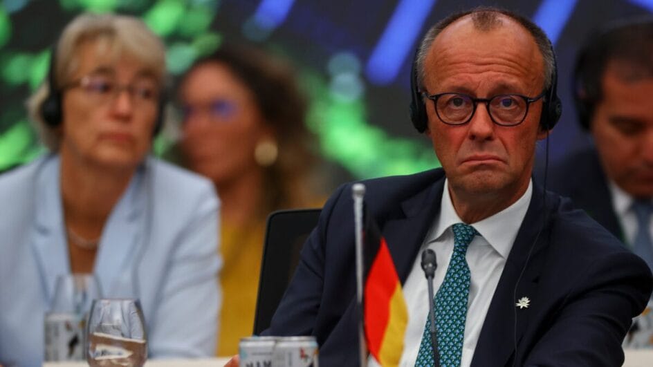 Chanceler alemão, Friedrich Merz, na Plenária Geral dos Líderes Conferência das Nações Unidas sobre Mudanças Climáticas COP 30.