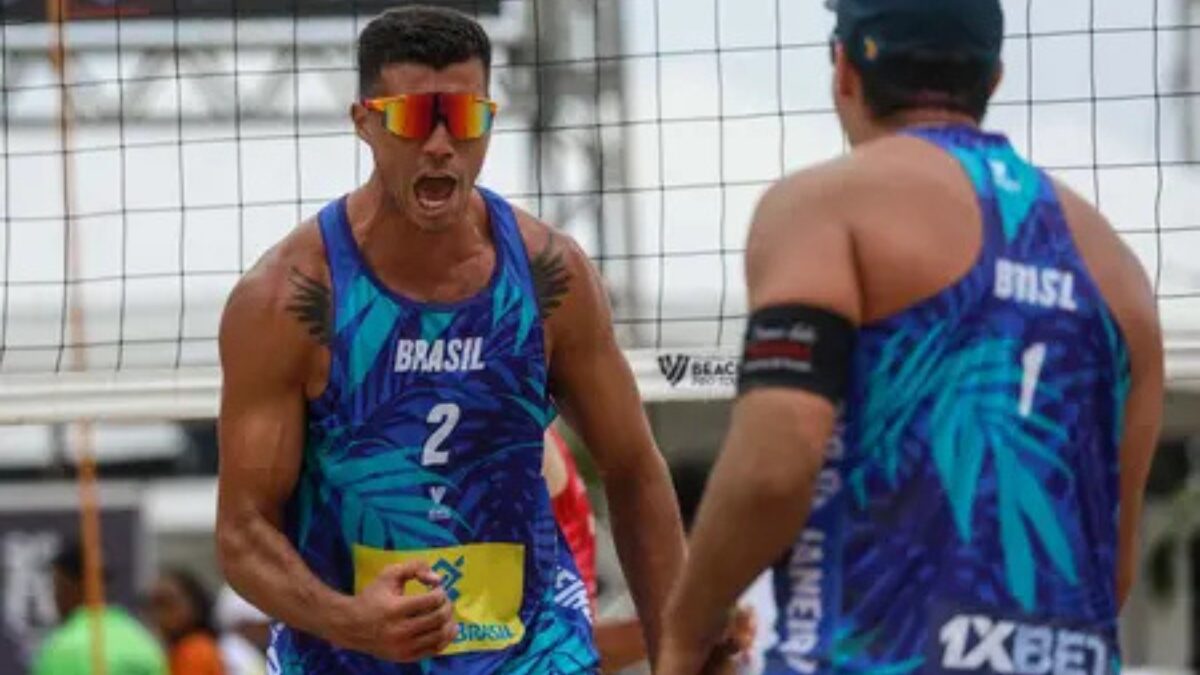 George e Saymon  no Mundial de Vôlei de Praia