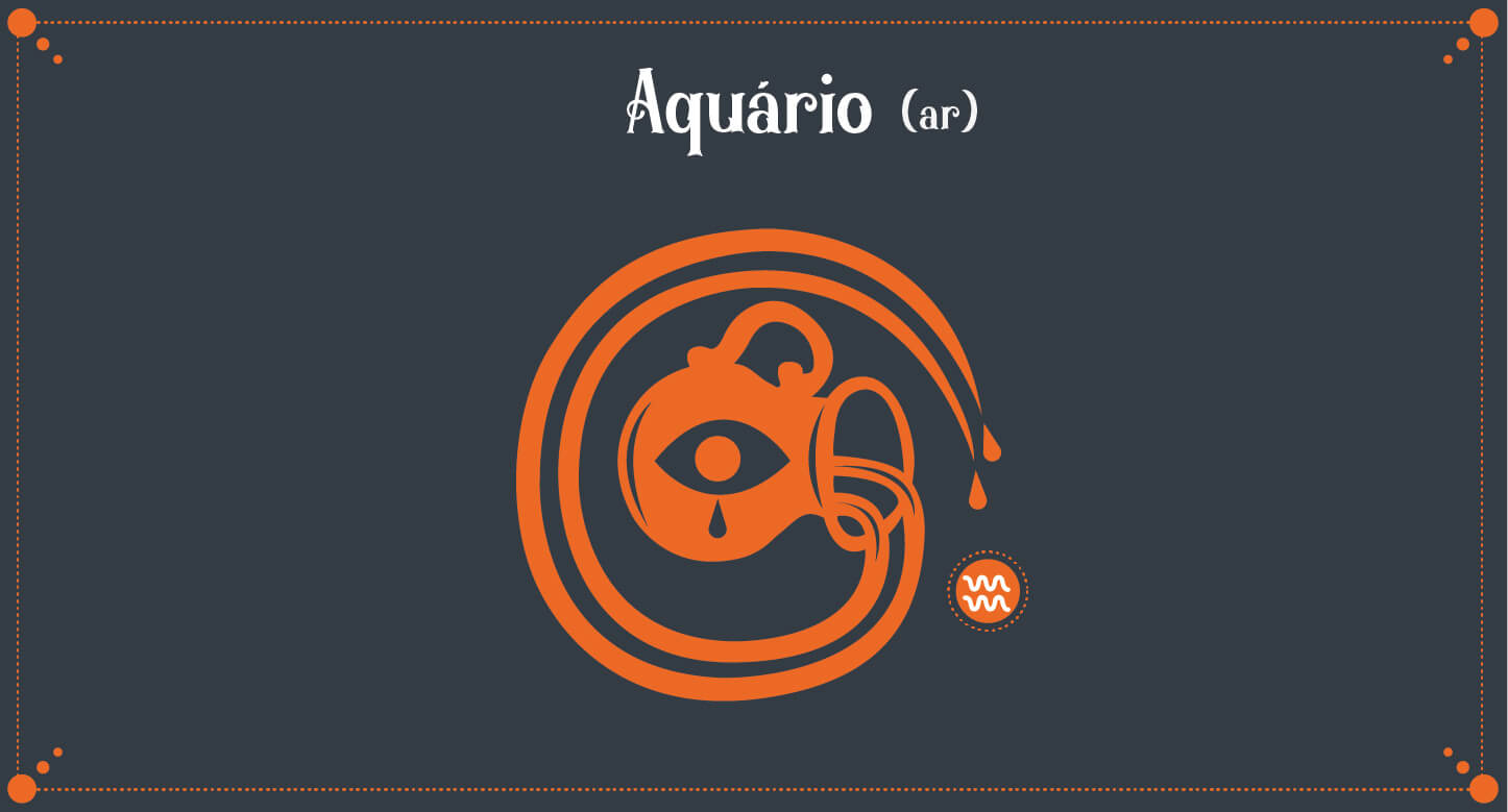 Ilustração do signo de Aquário
