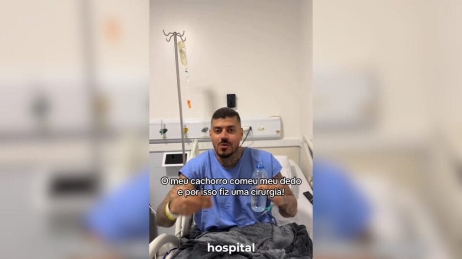 Influenciador de Florianópolis acorda sem dedo do pé e descobre que cachorro comeu membro