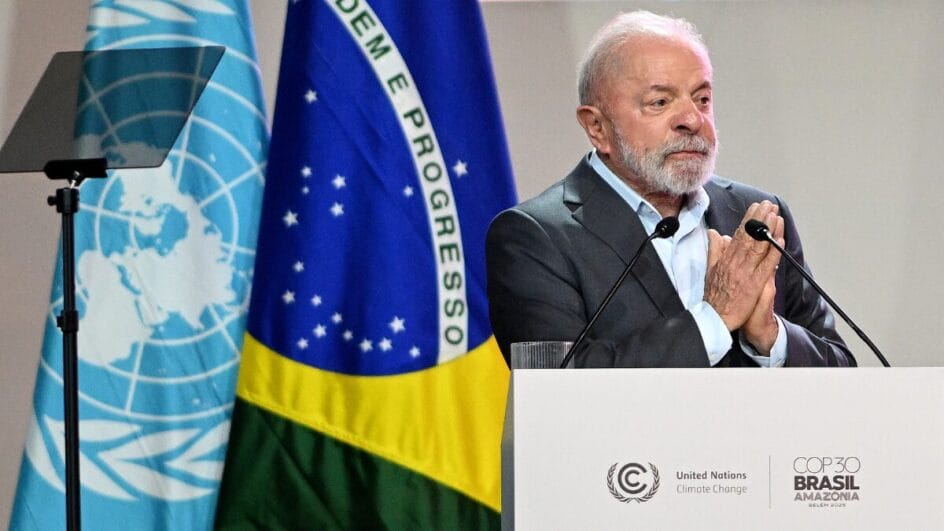 Presidente Luiz Inácio Lula da Silva (PT) discursa na cerimônia de abertura da COP30.