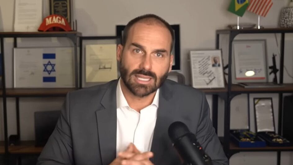 Eduardo Bolsonaro (PL-SP) está nos Estados Unidos (Foto: YouTube, Reprodução)