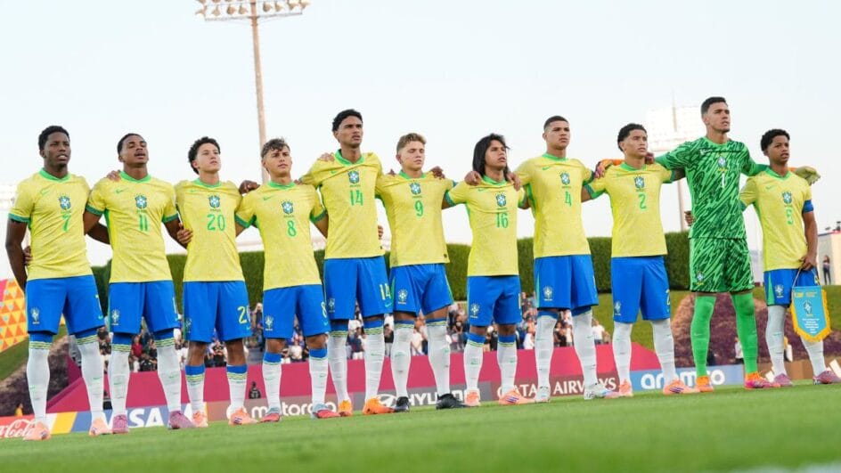 Seleção Brasileira sub-17 no Mundial da categoria (Foto: Nelson Terme, CBF).