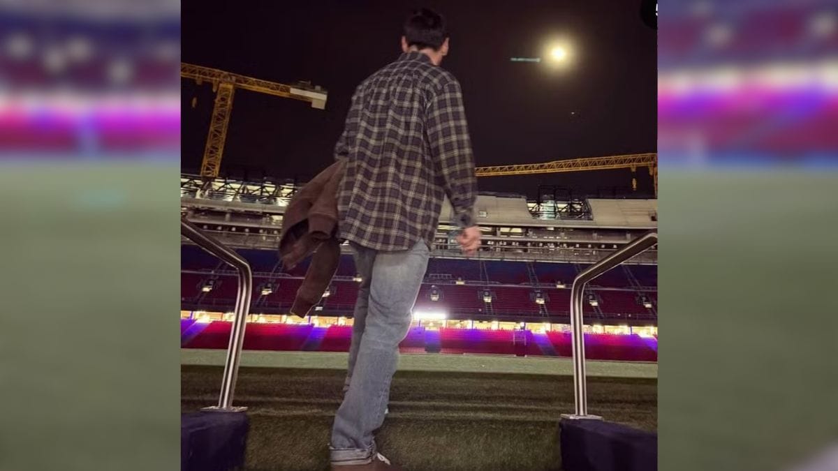 Messi visita Camp Nou, estádio do Barcelona (Foto: reprodução Instagram Messi)