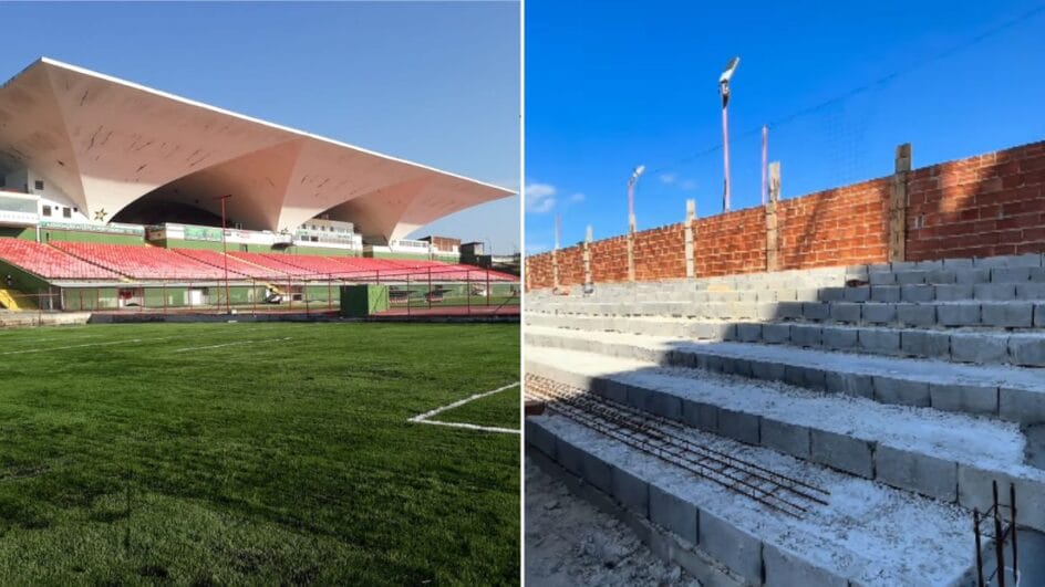 Estádio Luso-Brasileiro deve finalizar as obras em breve (Foto: Portuguesa-RJ, Reprodução)