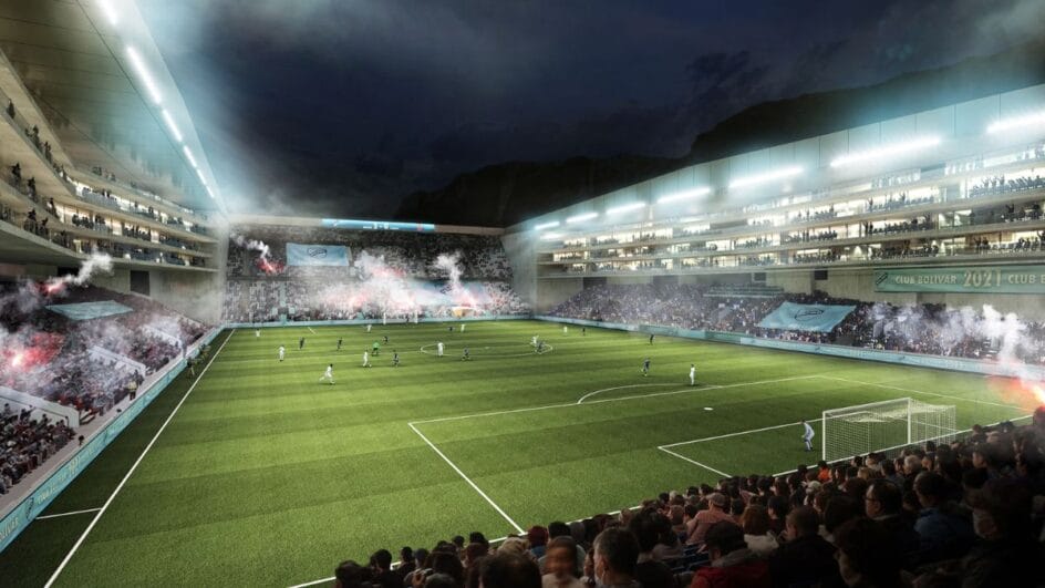 Projeto de dentro do novo estádio (Foto: Bolívar, Divulgação).