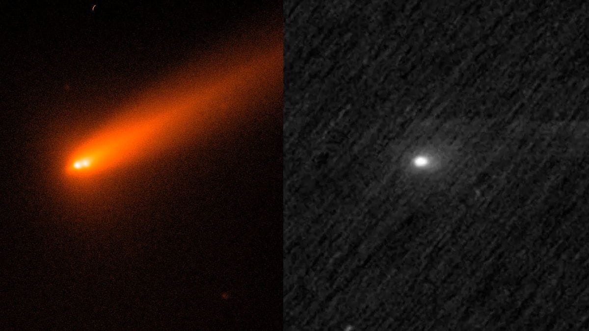 Apesar das coincidências, cometas C/2025 K1 e 3I/Atlas não possuem relação (Fotos: INAF, NASA, divulgação)