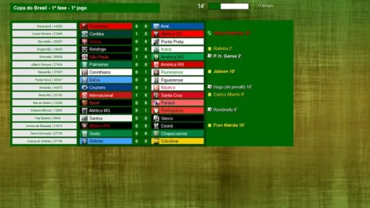 Menus do Brasfoot são nostálgicos para quem o jogou durante os anos 2000 (Foto: Redes sociais, Reprodução)