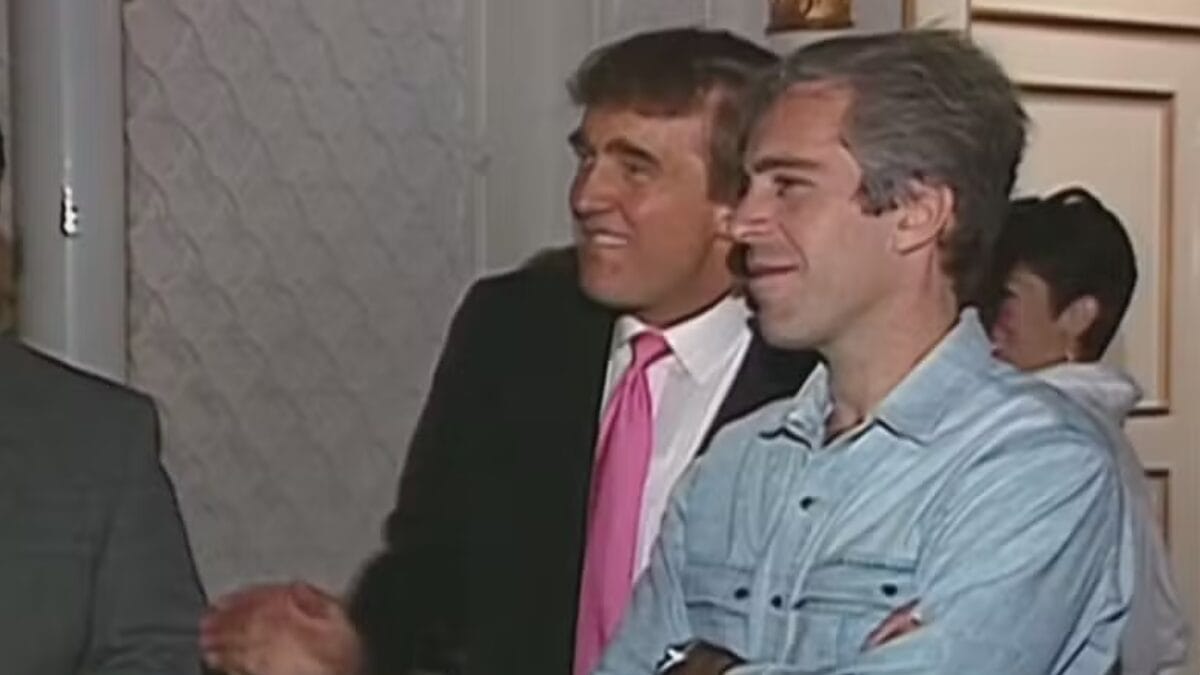 Presidente Donald Trump aparece ao lado do financista Jeffrey Epstein