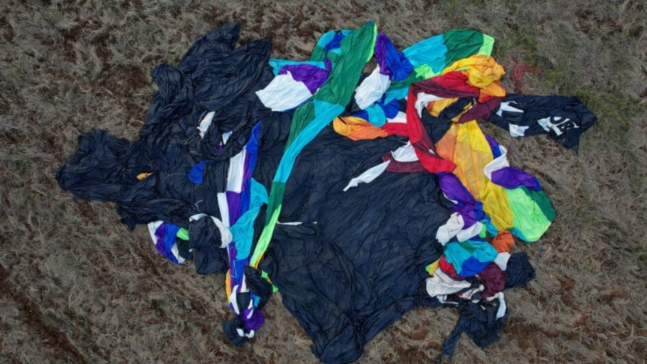 Queda do balão aconteceu no dia 21 de junho (Foto: Patrick Rodrigues, NSC Total)