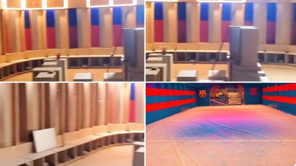 Camp Nou tem fotos internas vazadas (Foto: reprodução @Obras_Camp_nou)