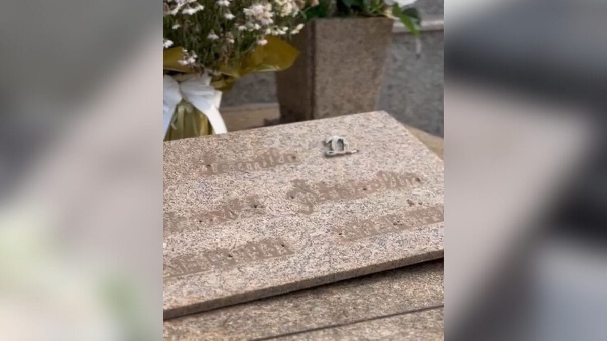 "Arrastão": Cruzes, letras e fotos são furtadas em cemitério da Grande Florianópolis (Foto: Prefeitura de São Pedro de Alcânatra, Reprodução)