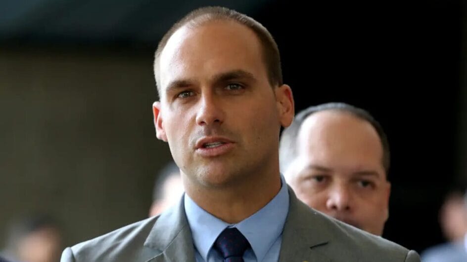 Na foto, o deputado federal Eduardo Bolsonaro.