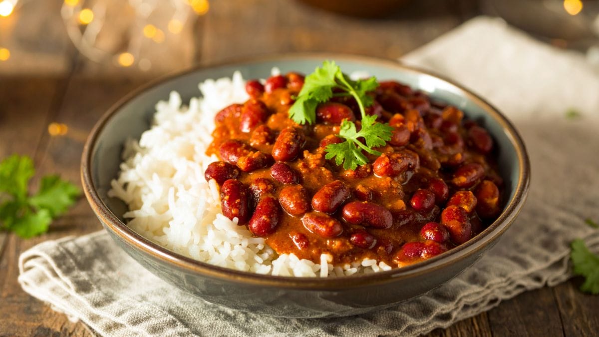 prato de arroz e feijão