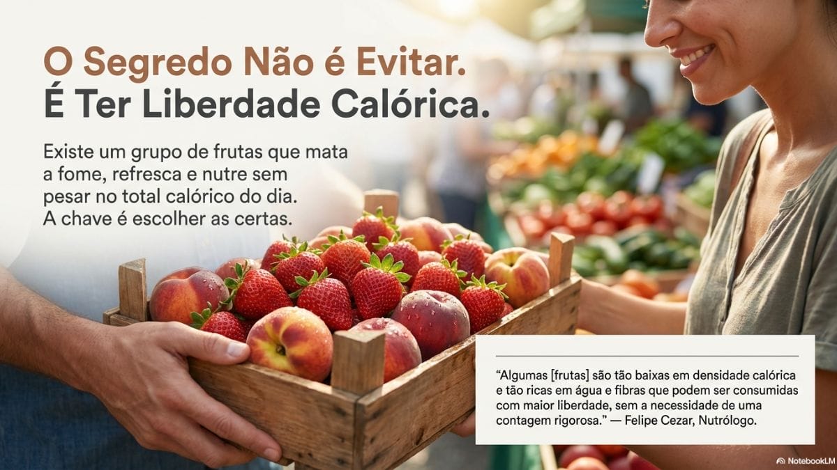 guia visual de frutas com poucas calorias