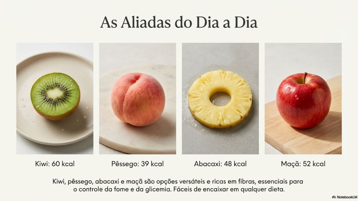 guia visual de frutas com poucas calorias