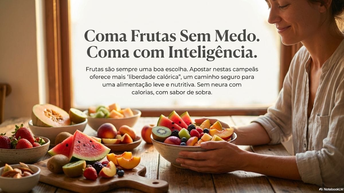 guia visual de frutas com poucas calorias