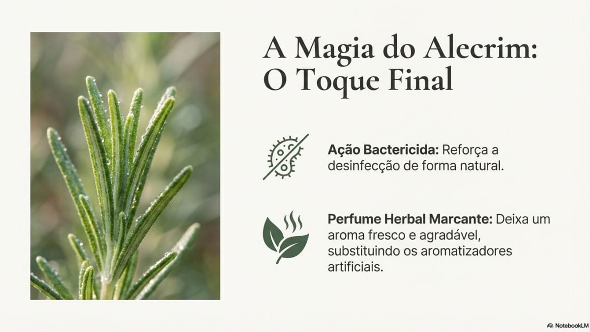 guia visual da mistura de vinagre branco e alecrim